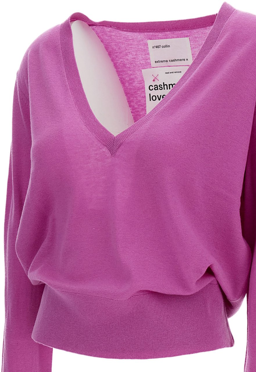 Extreme Cashmere Oleander Pink N.467 Collin V-Neck Sweater Roze