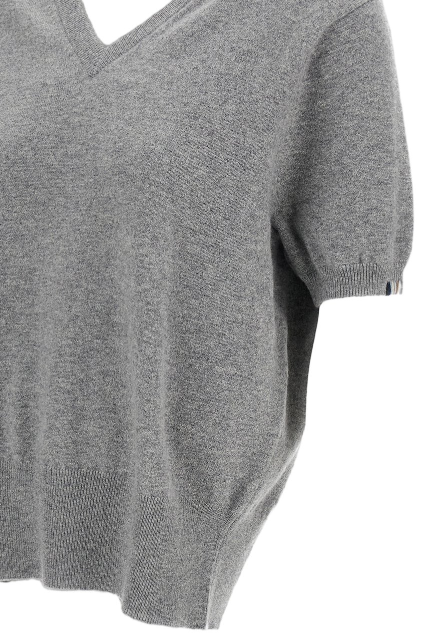Extreme Cashmere Grey Martina Cashmere-Blend V-Neck Sweater Grijs