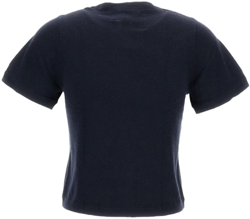 Extreme Cashmere Navy Blue N.267 Tina Cropped T-Shirt Blauw