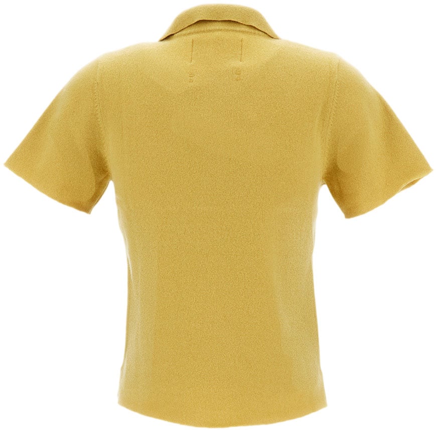 Extreme Cashmere Salamander Wool Blend Polo Shirt Geel