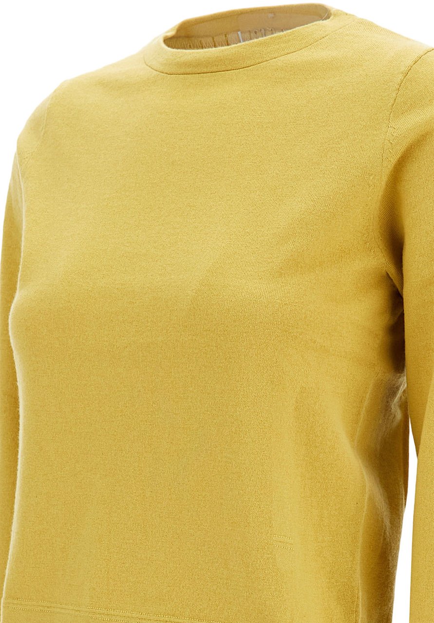 Extreme Cashmere N 451 Lisa Cotton Cashmere Top Geel