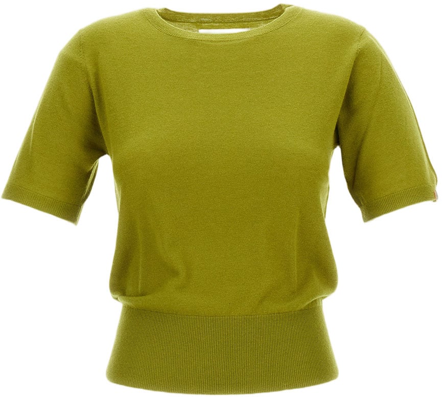 Extreme Cashmere Green Grass N.416 Noor Short Sleeve T-Shirt Groen