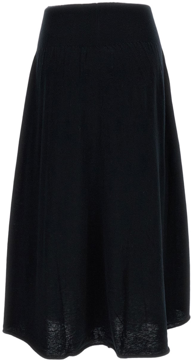 Extreme Cashmere Black Seduce N.470 Midi Skirt Zwart