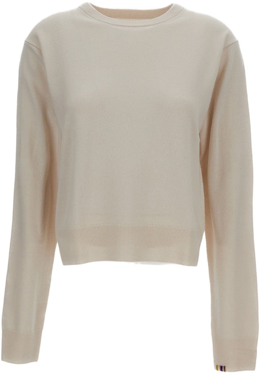 Extreme Cashmere Milk White N.475 March Crew Neck Sweater Wit