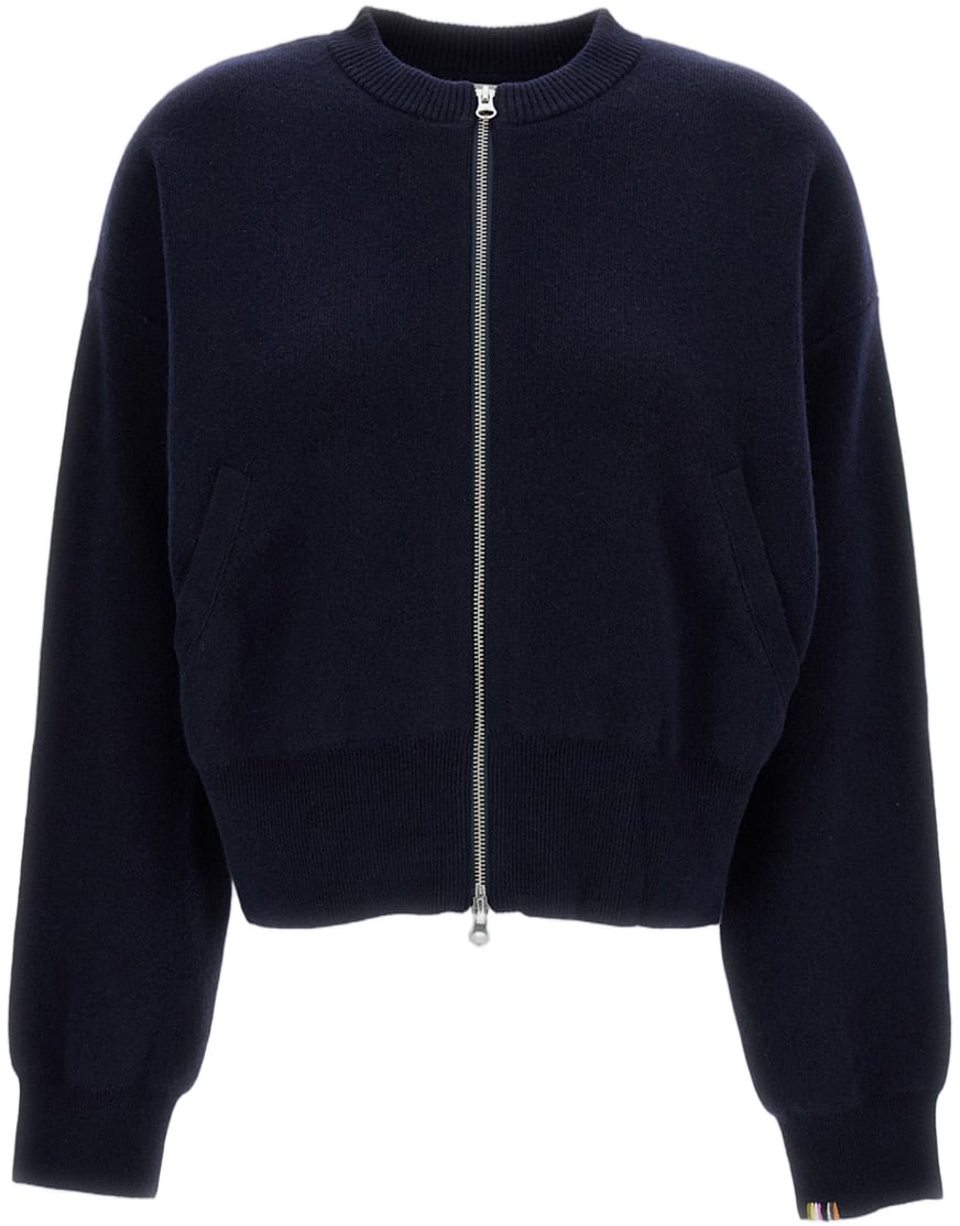 Extreme Cashmere Navy Blue N.478 Xtra Fun Cashmere Zip Cardigan Blauw