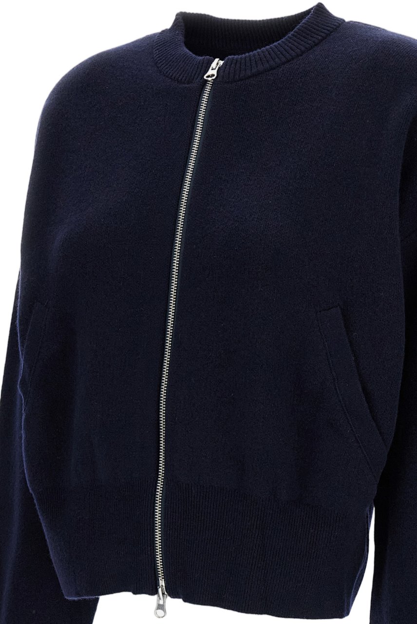 Extreme Cashmere Navy Blue N.478 Xtra Fun Cashmere Zip Cardigan Blauw