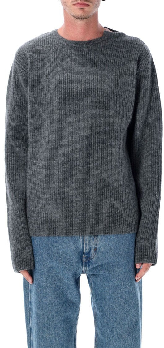Extreme Cashmere You Ribbed Knit Sweater Grijs