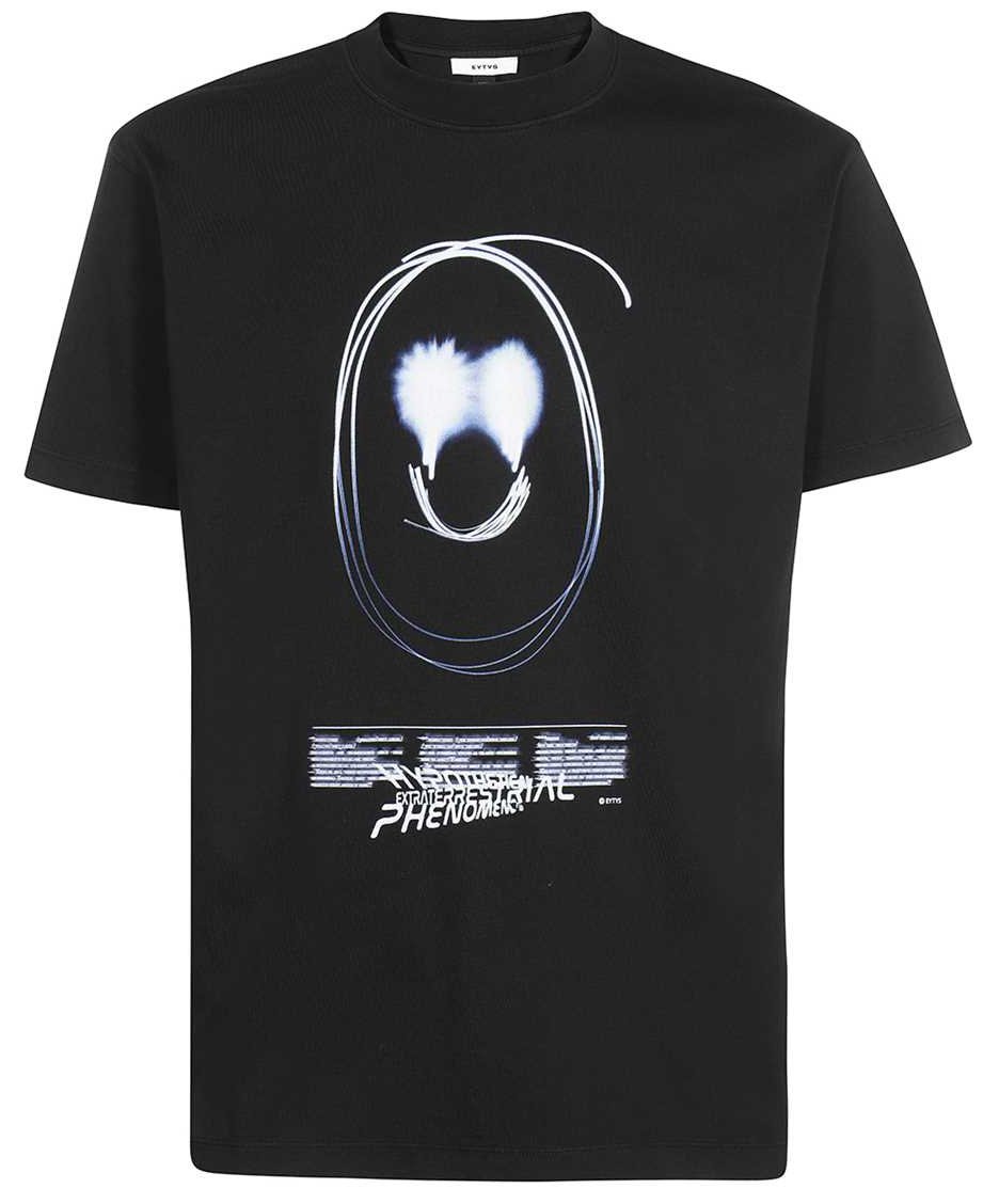 Eytys Short sleeve printed cotton t-shirt Geel