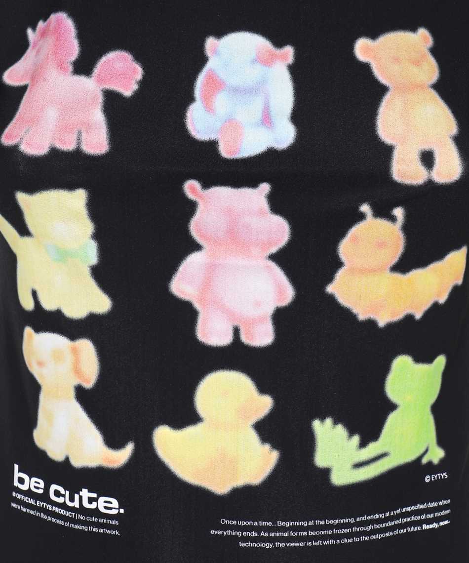 Eytys Short sleeve printed cotton t-shirt Zwart