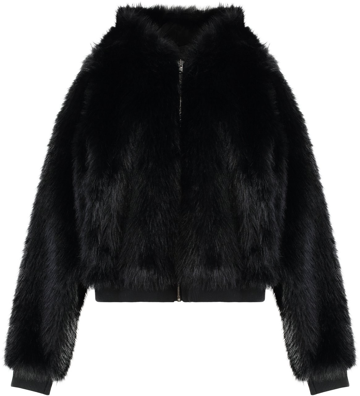 EZR Vegan fur jacket Zwart
