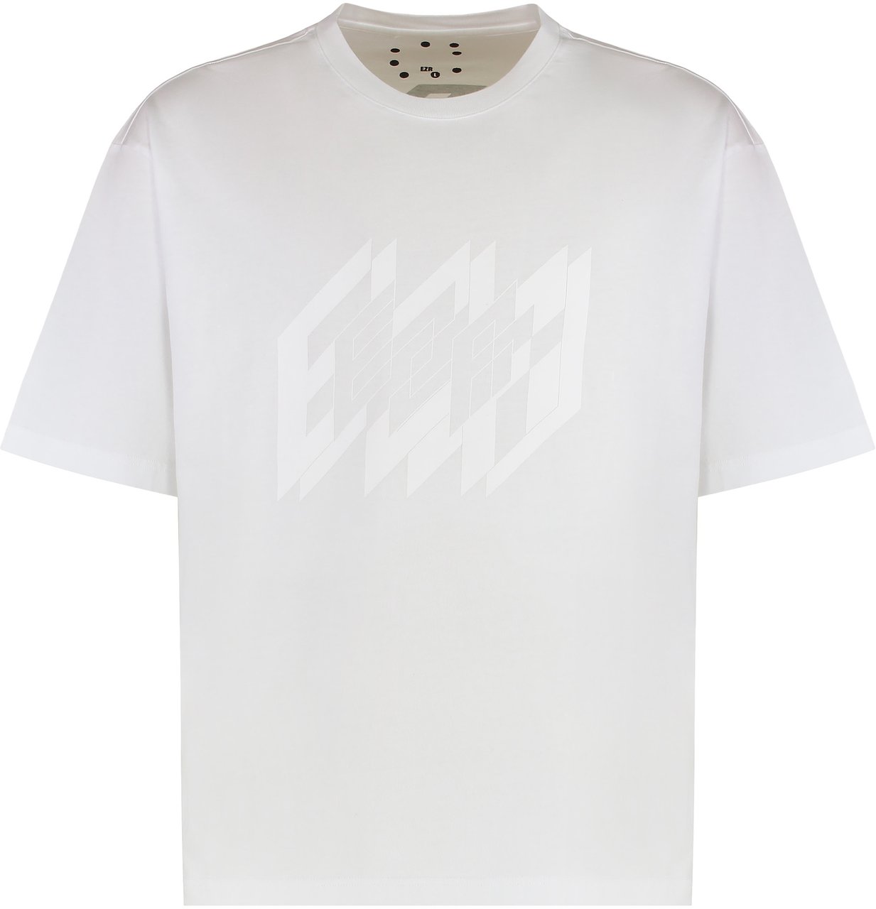 EZR Cotton crew-neck T-shirt Wit
