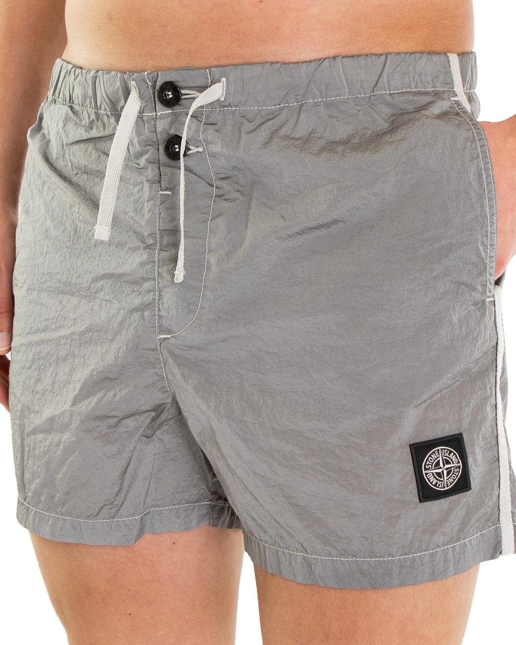 Stone Island Heren Compasslogo Short Grijs Grijs
