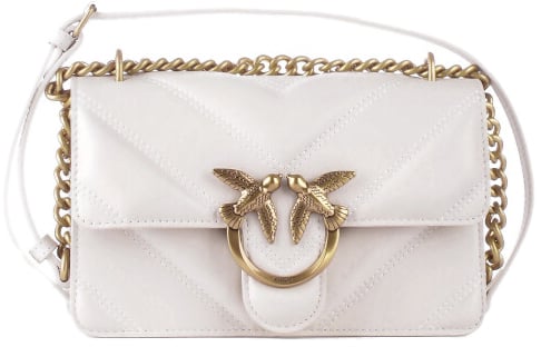 Pinko Love Bag Borse Bianco Antique Gold Wit