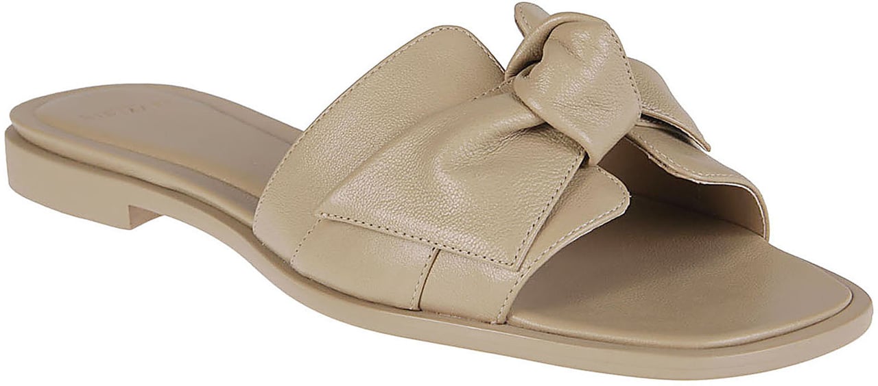 Alexandre Birman Maxi Clarita Square Flat Sandals Brown Bruin