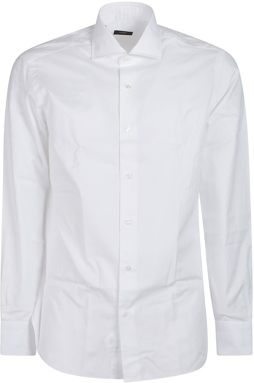 Barba Napoli Long Sleeve Neck Shirt White Wit