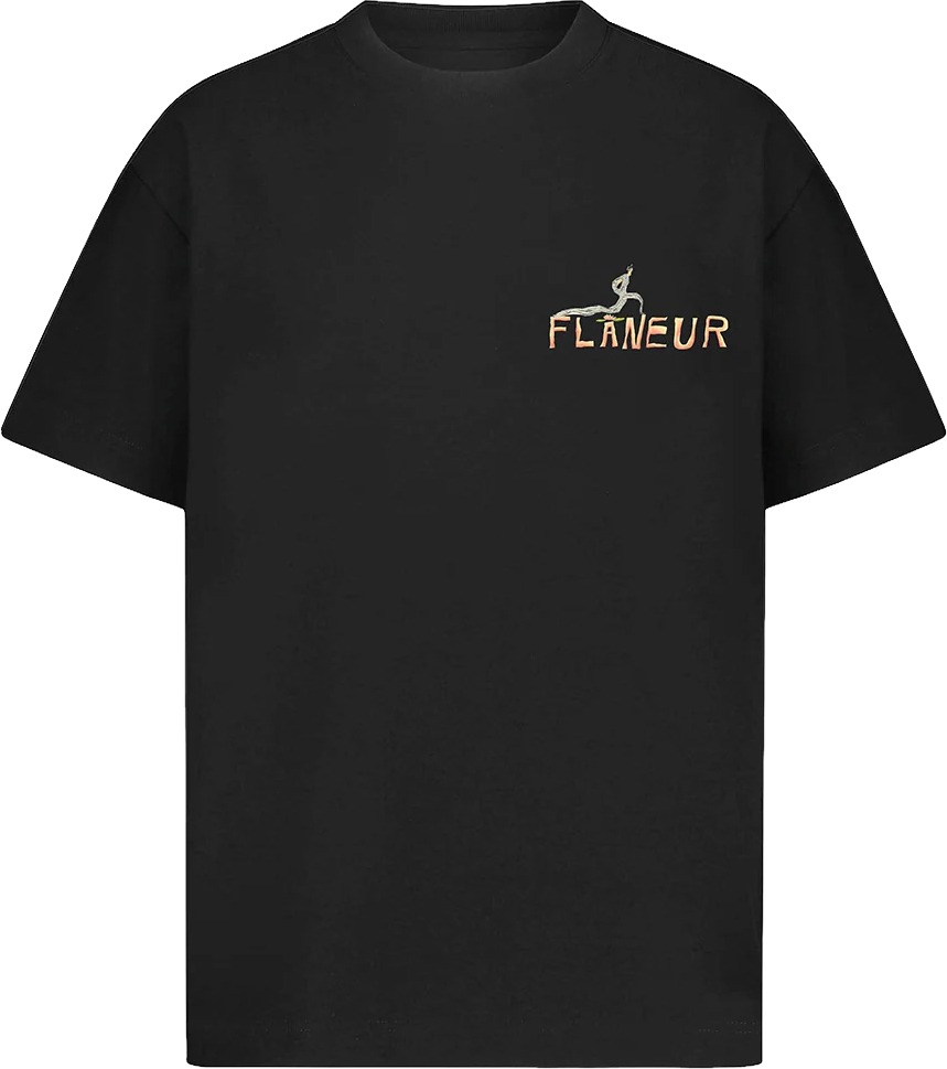 FLÂNEUR Passage of Time T-Shirt | Black Zwart
