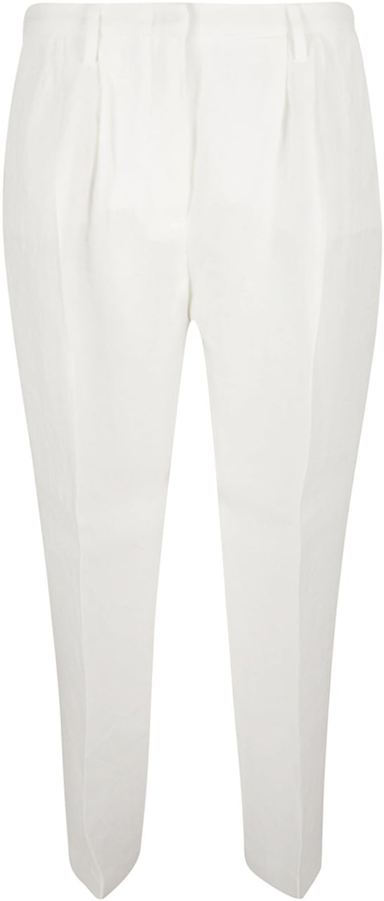 Fabiana Filippi Tailored White Trousers with High Waist Wit