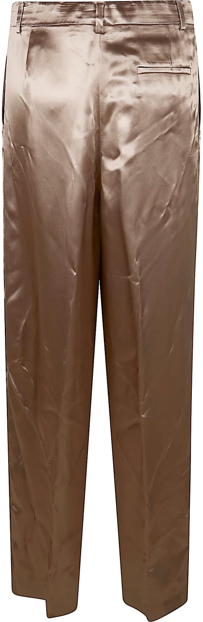 Fabiana Filippi Straight-Fit Satin-Finish Trousers Grijs