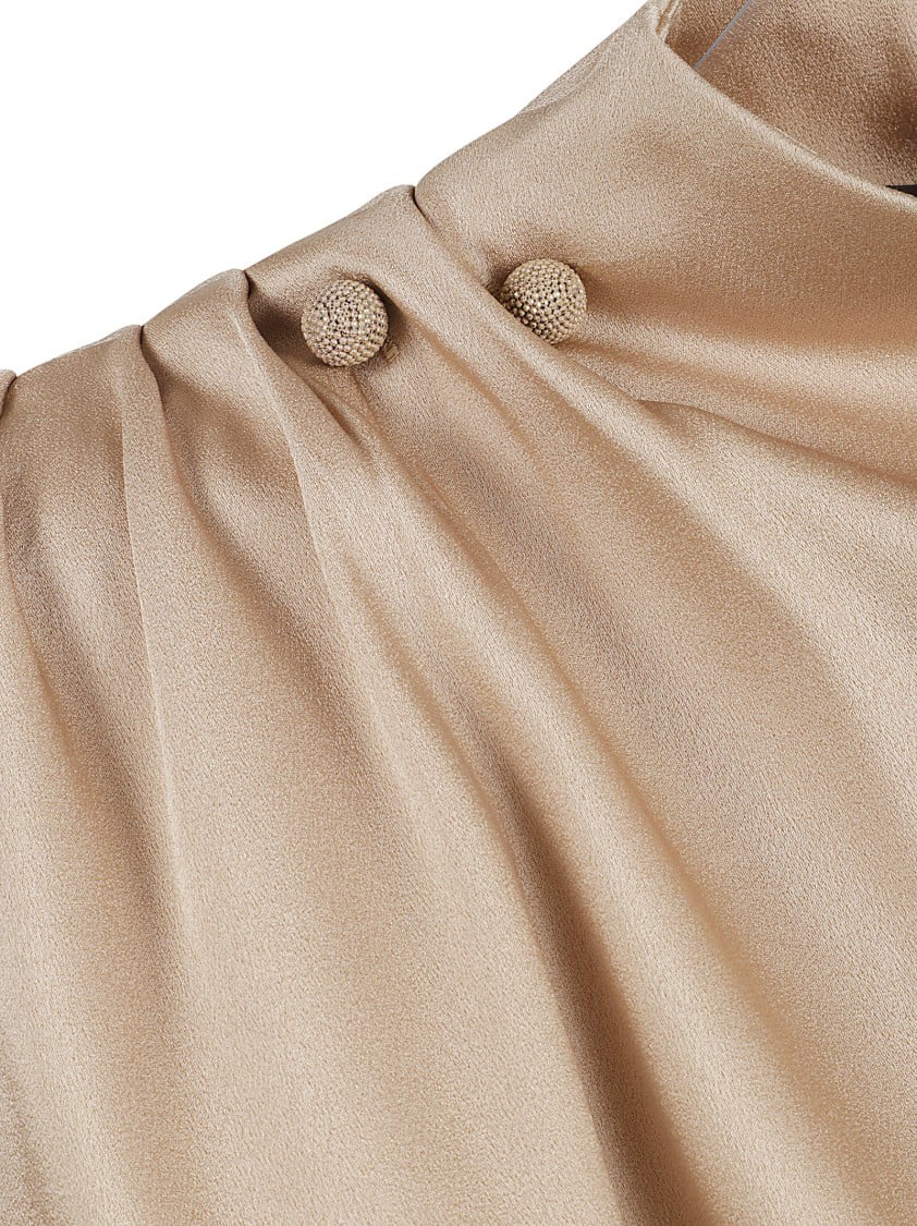 Fabiana Filippi Sleeveless Enver Satin Top Neutraal