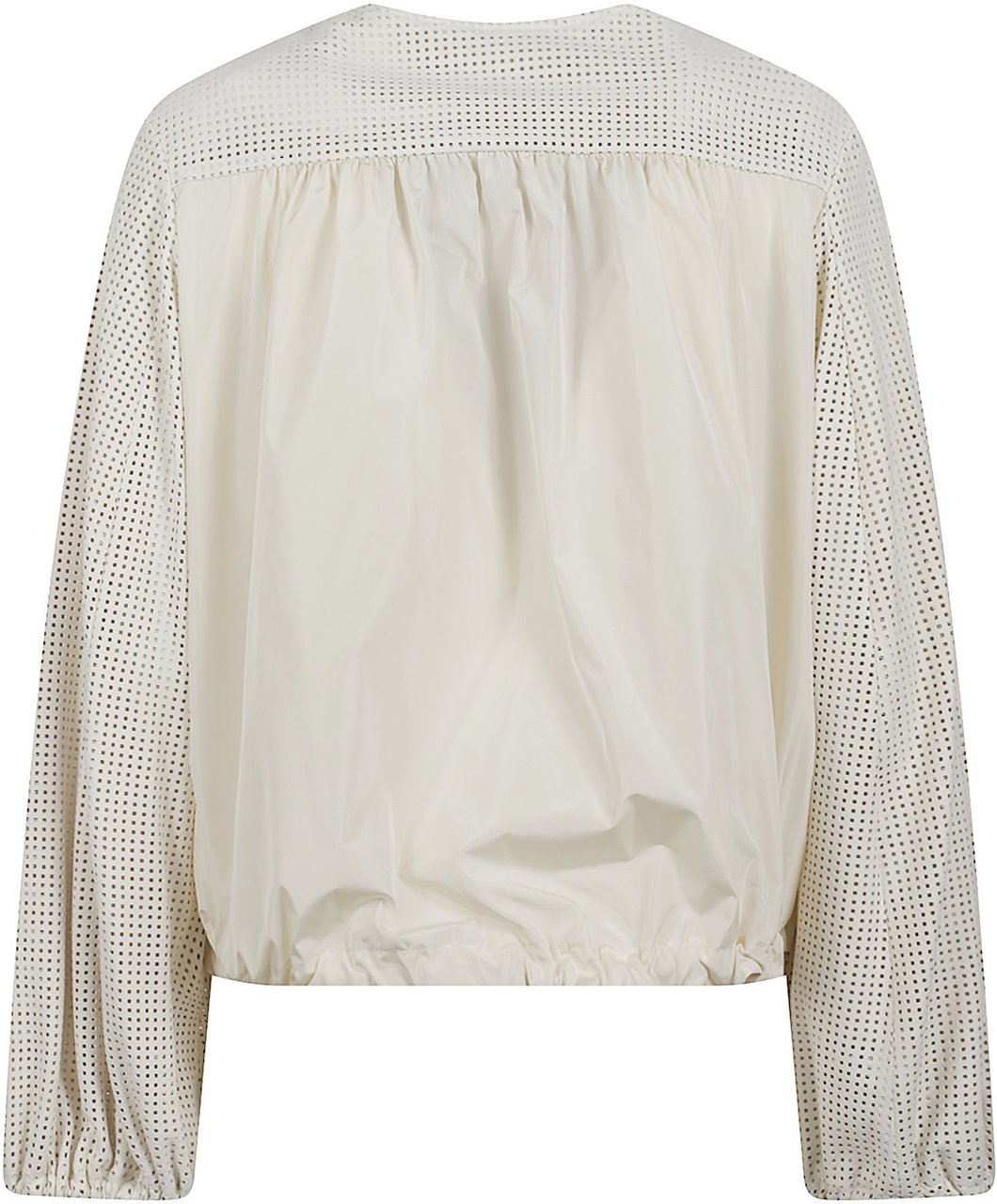 Fabiana Filippi Perforated Suede Jacket with Fitted Silhouette Neutraal