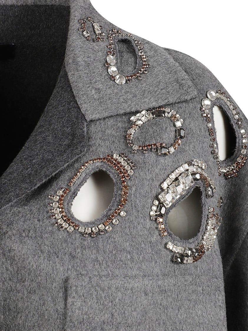 Fabiana Filippi Oversized Shirt Jacket Grijs