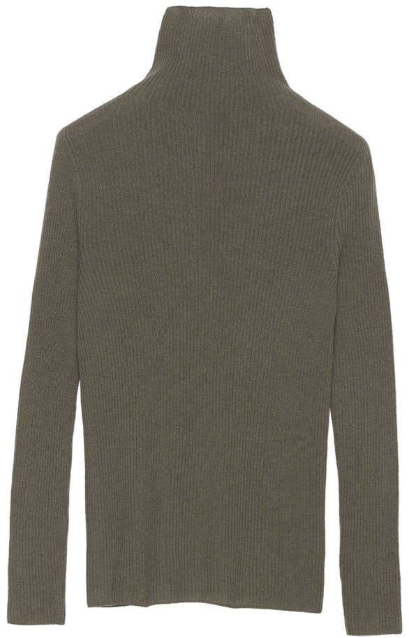 Fabiana Filippi Ribbed Knit Sweater With Turtleneck Design Grijs