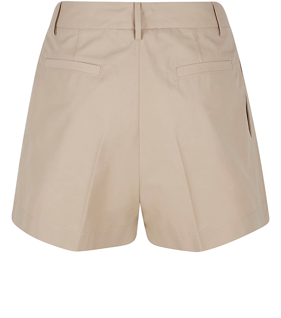 Fabiana Filippi Tailored High-Waist Beige Shorts with Pleats Neutraal