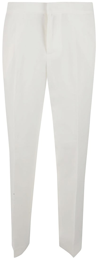 Fabiana Filippi Tailored White Trousers With Streamlined Design Wit