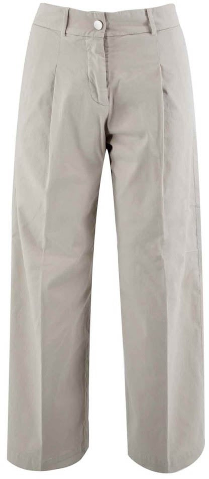 Fabiana Filippi Straight-Leg Trousers With Mid-Rise Waist Grijs