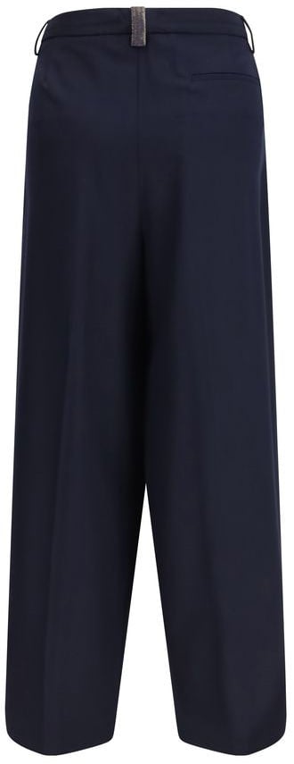 Fabiana Filippi Blue Polyester Casual Pants Blauw