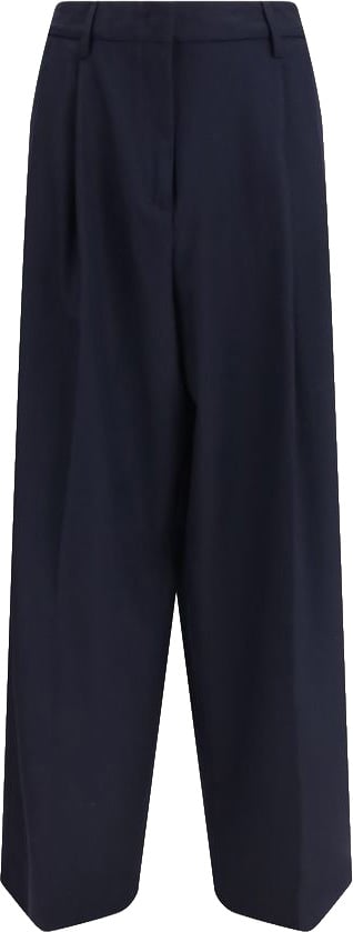 Fabiana Filippi Blue Polyester Casual Pants Blauw