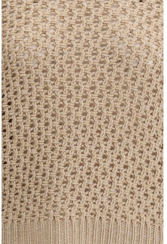 Fabiana Filippi Beige Wool Oves Aries Sweatshirt Blauw