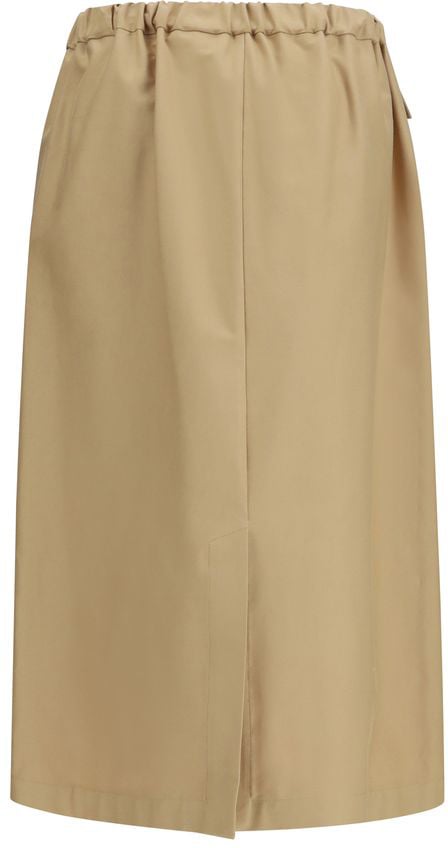 Fabiana Filippi Beige Cotton Midi Skirt Beige