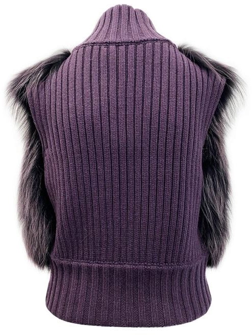 Fabiana Filippi Gray Merino Wool Sleeveless Jacket Grijs
