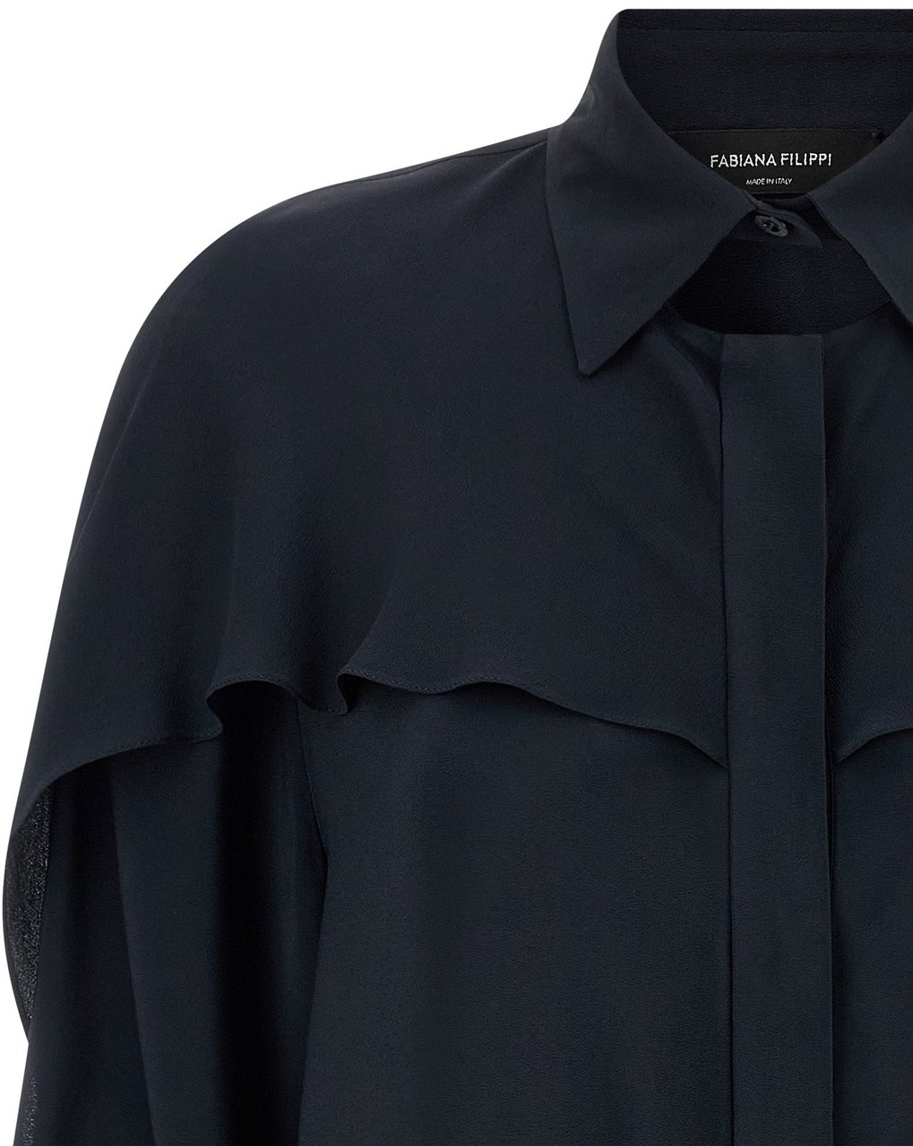 Fabiana Filippi Blue Acetate Blouse Blauw