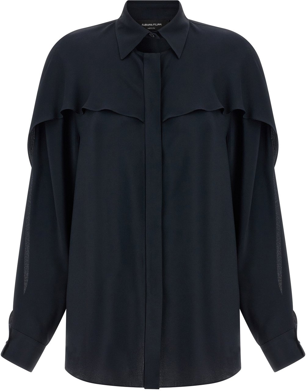 Fabiana Filippi Blue Acetate Blouse Blauw