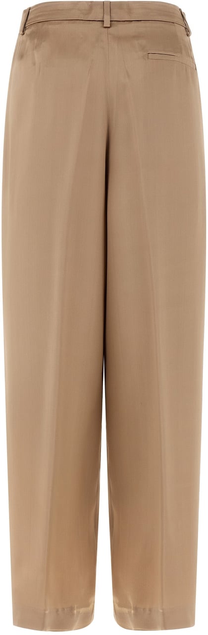 Fabiana Filippi Beige Viscose Casual Pants Beige