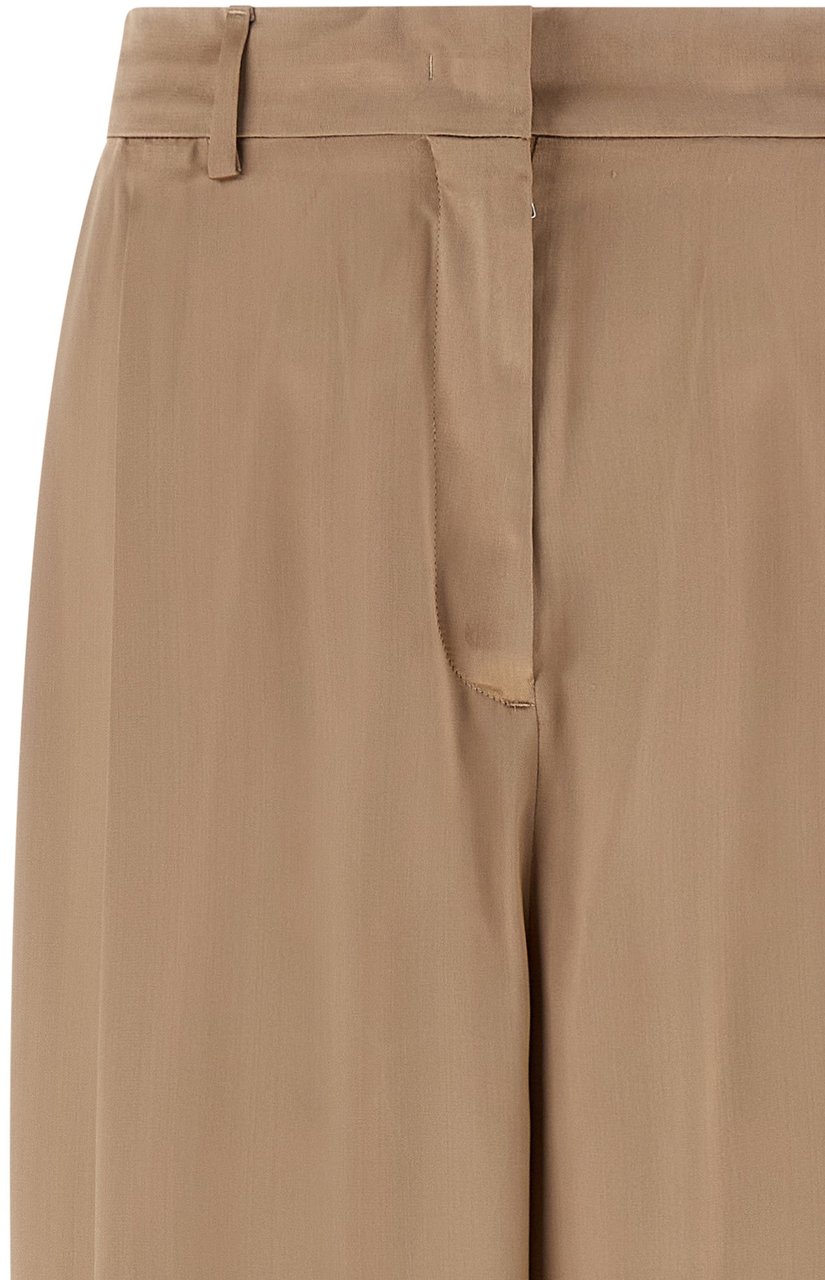 Fabiana Filippi Beige Viscose Casual Pants Beige