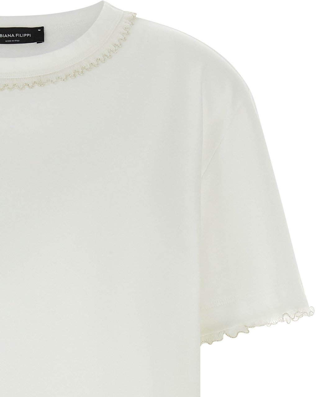 Fabiana Filippi White Cotton T-Shirt Wit