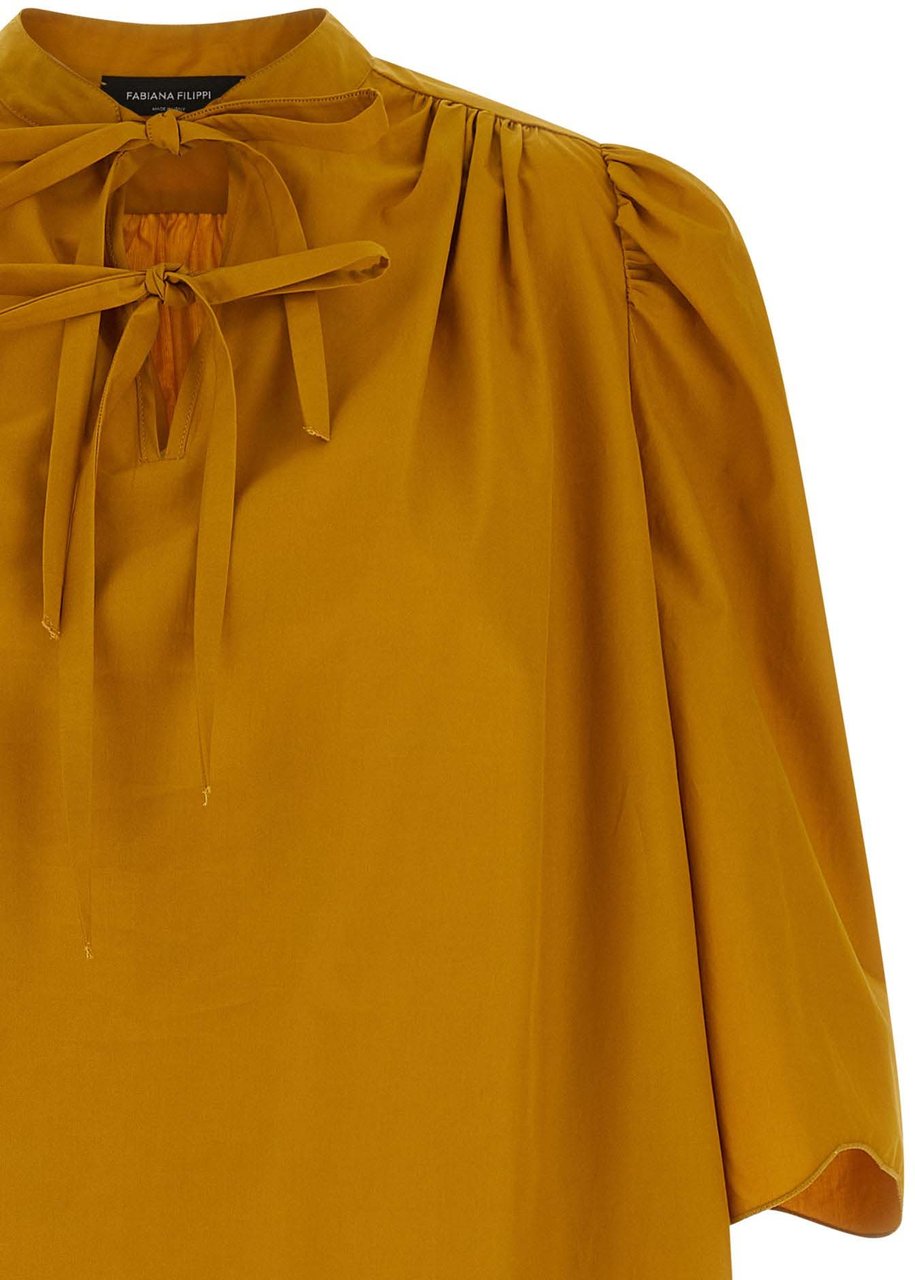 Fabiana Filippi Bicolor Cotton Short Dress Divers