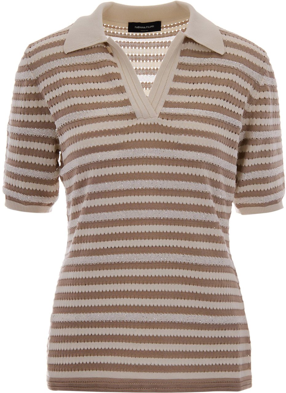 Fabiana Filippi T-Shirts And Polos Burro/Fango Beige