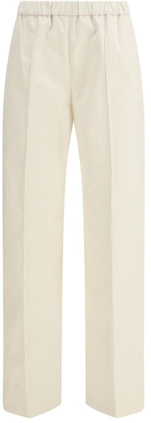 Fabiana Filippi Beige Cotton Casual Pants Beige
