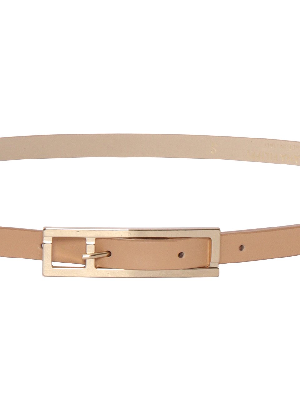 Fabiana Filippi Brown Calf Leather Narrow Belt Neutraal