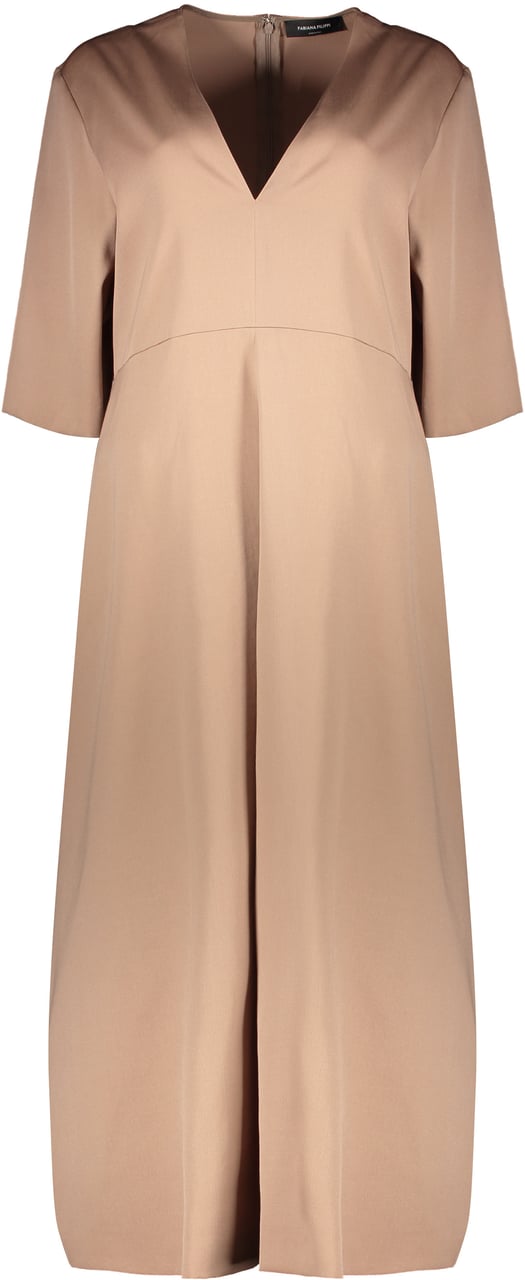 Fabiana Filippi Virgin wool dress Neutraal