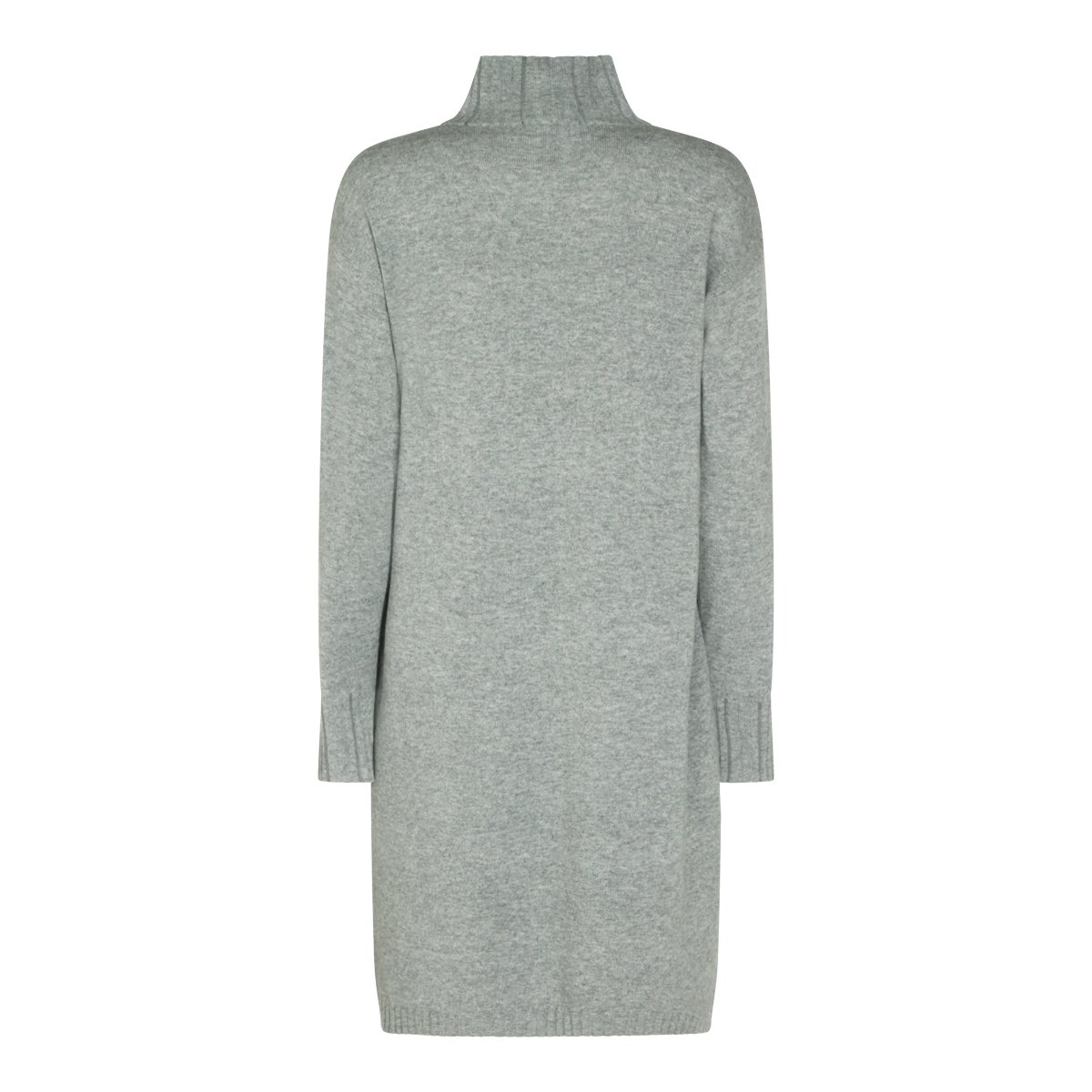 Fabiana Filippi Mini Dress With Ribbed Turtleneck And Long Sleeves Grijs