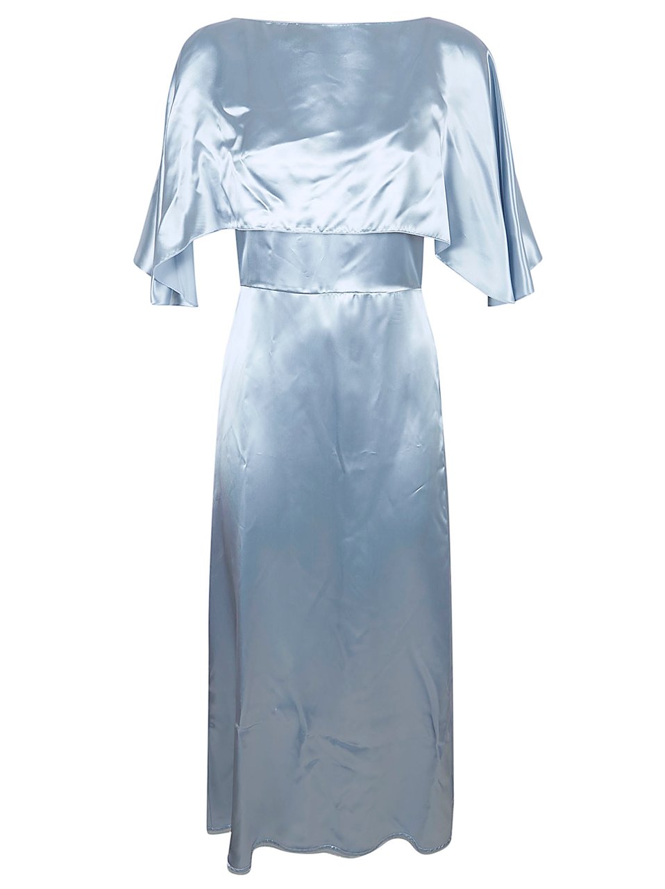 Fabiana Filippi Light Blue Midi Dress Blauw