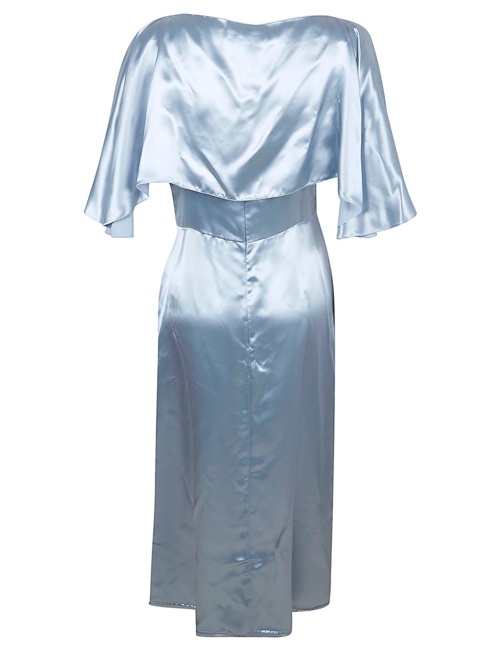 Fabiana Filippi Light Blue Midi Dress Blauw