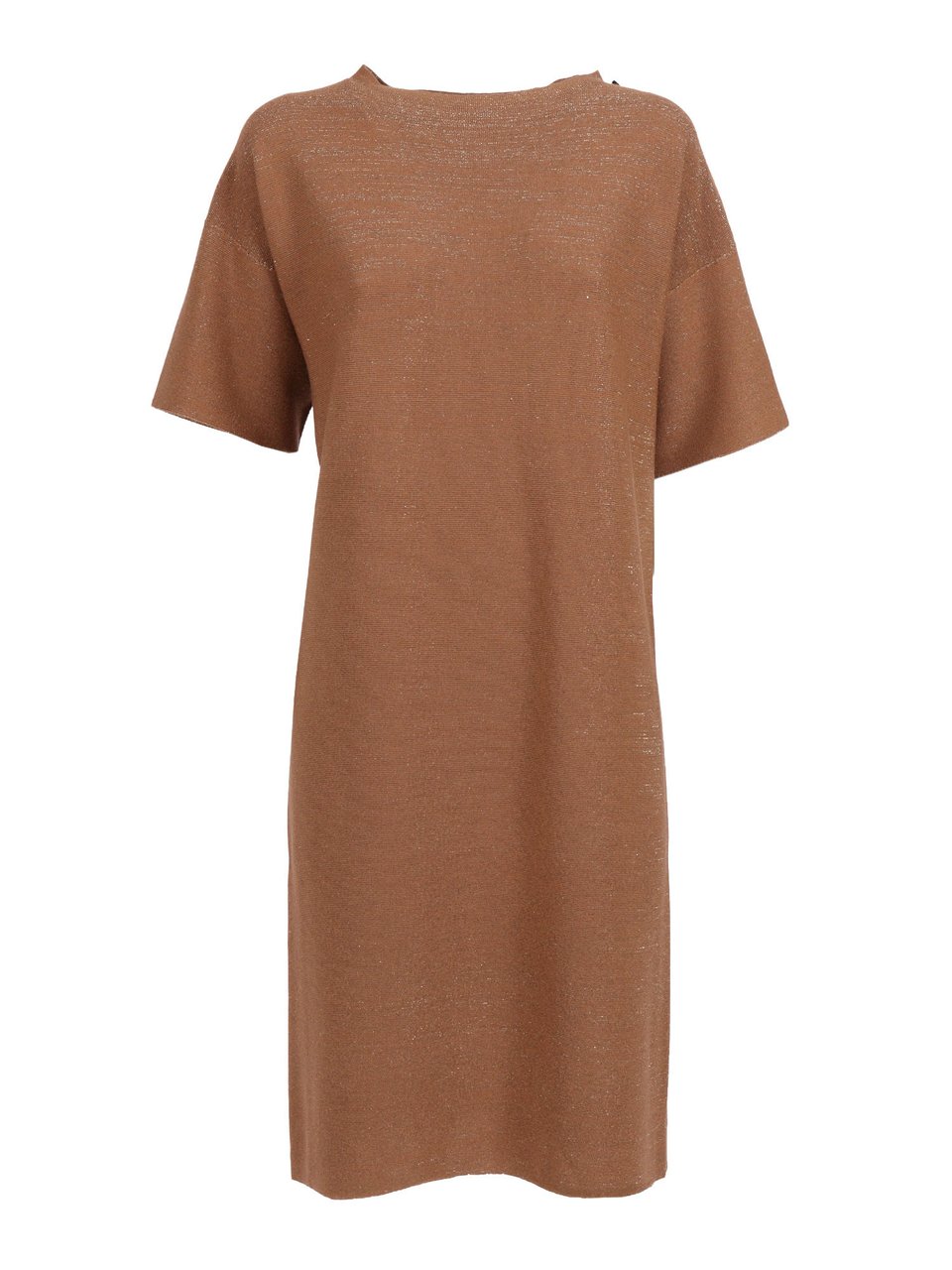 Fabiana Filippi Brown Links Lurex Mini Dress Bruin