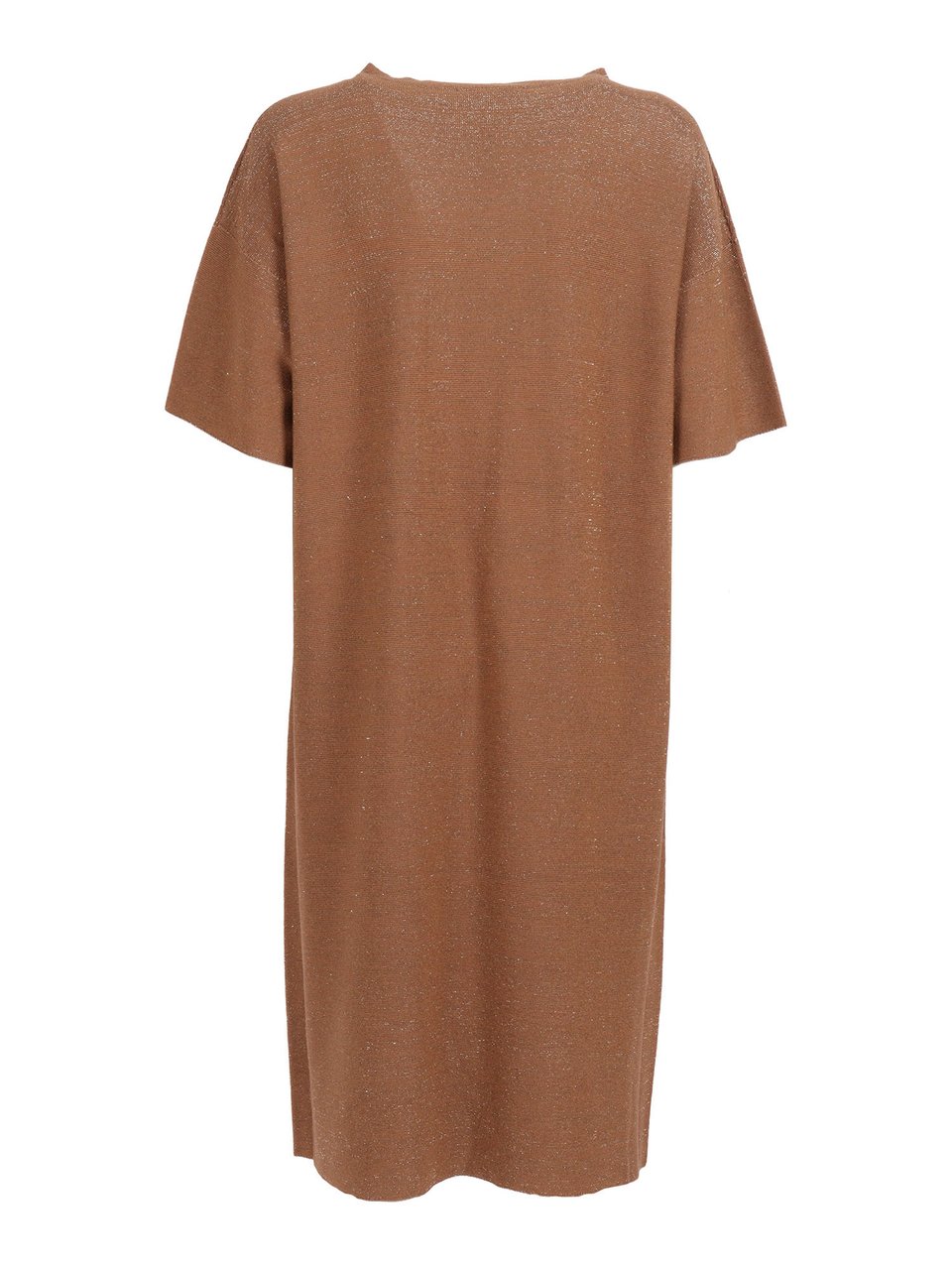 Fabiana Filippi Brown Links Lurex Mini Dress Bruin