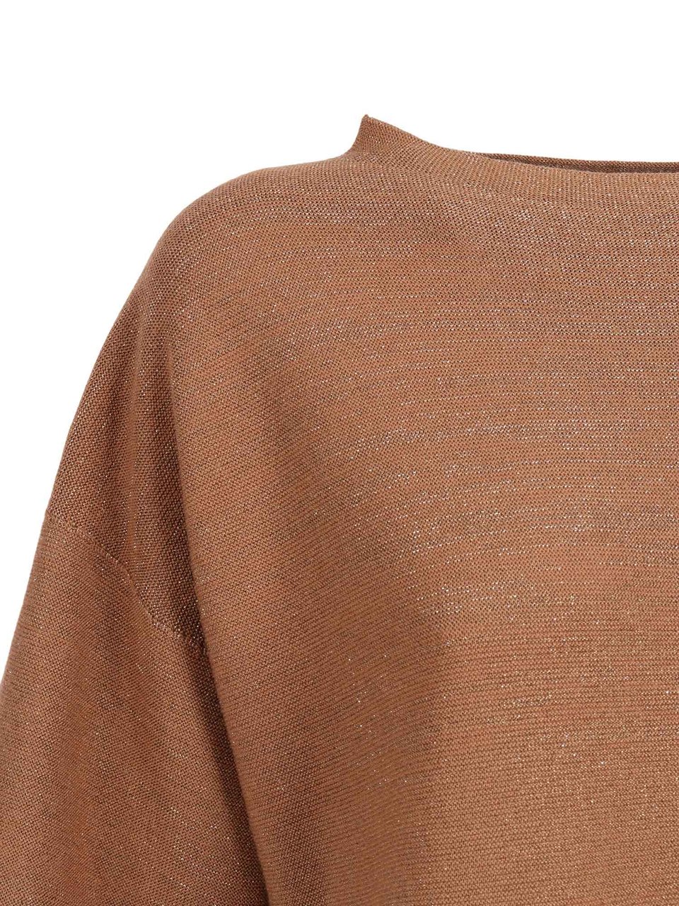 Fabiana Filippi Brown Links Lurex Mini Dress Bruin